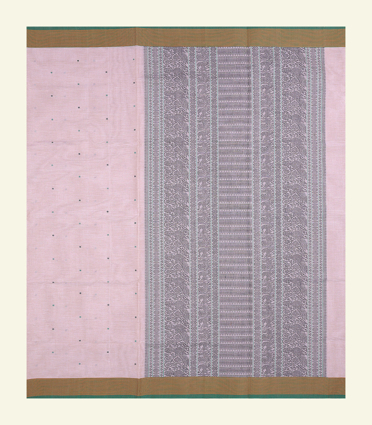 Light Pink Handloom Cotton Saree