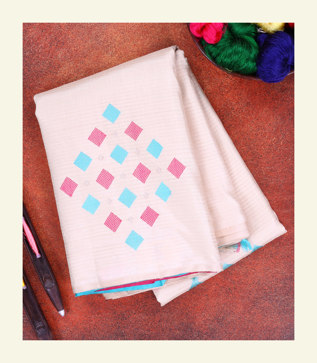Light Pink Handloom Silk Saree