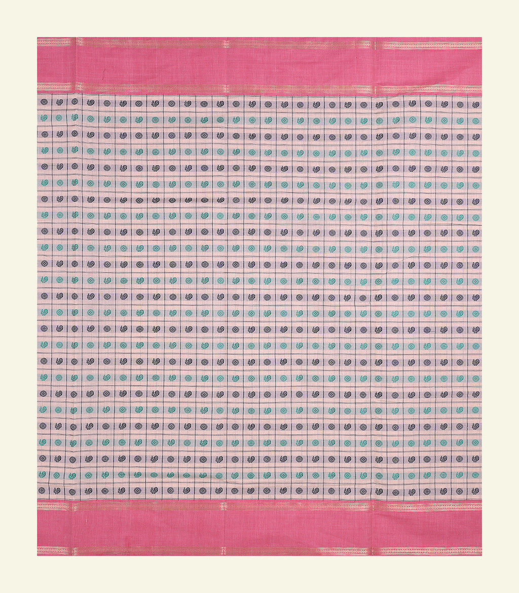 Checkered Handloom Cotton Saree