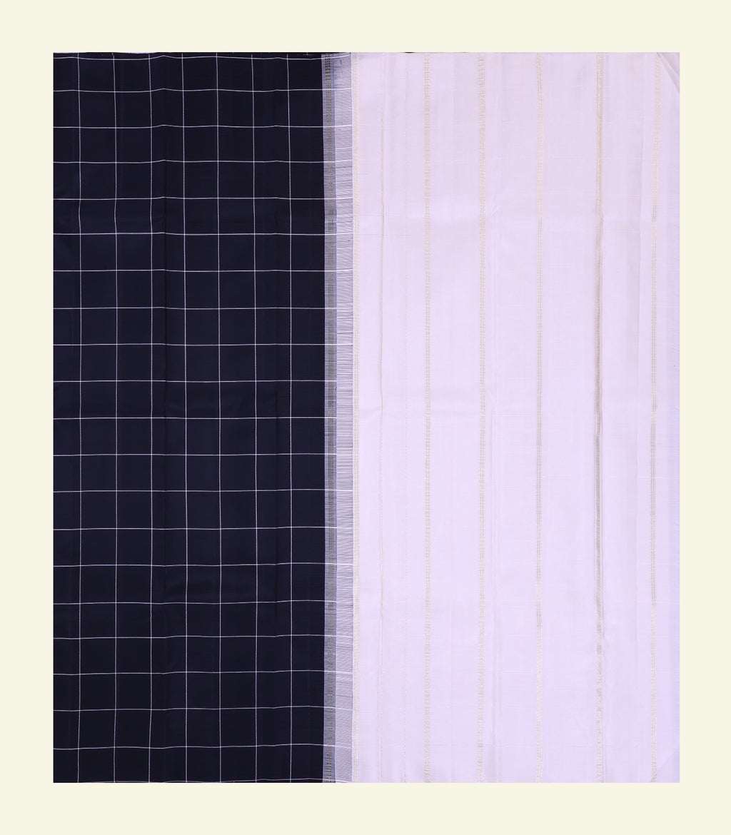Checkered Handloom Silk Saree