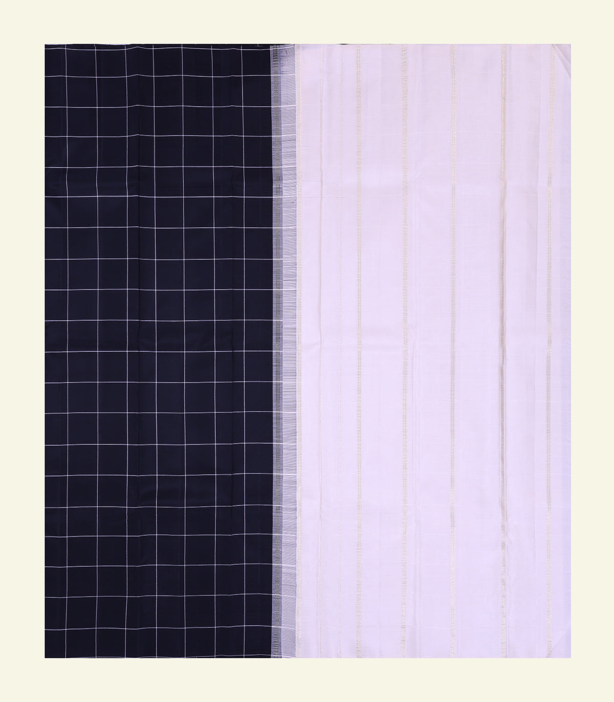 Checkered Handloom Silk Saree