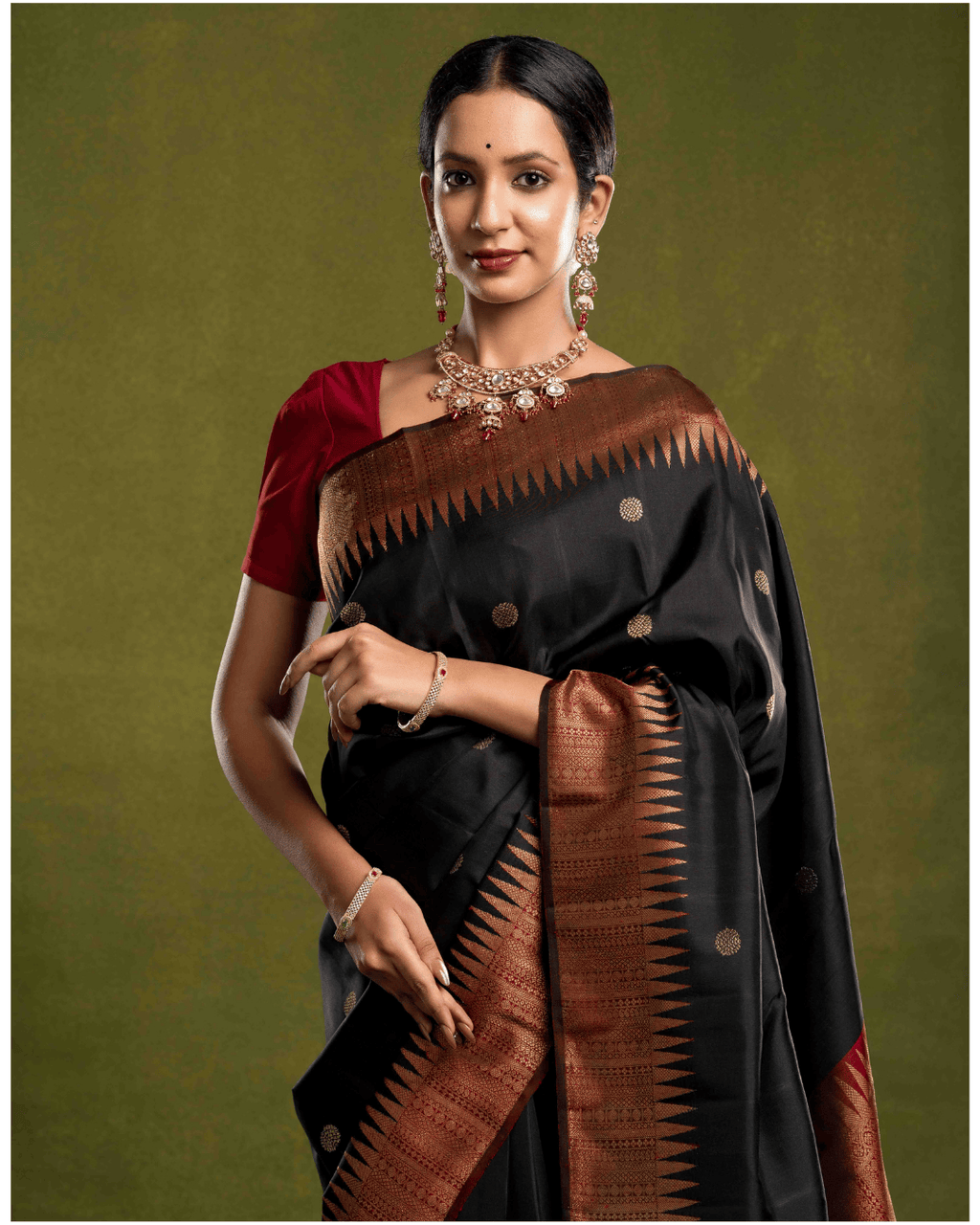 Temple Border Handloom Silk Saree