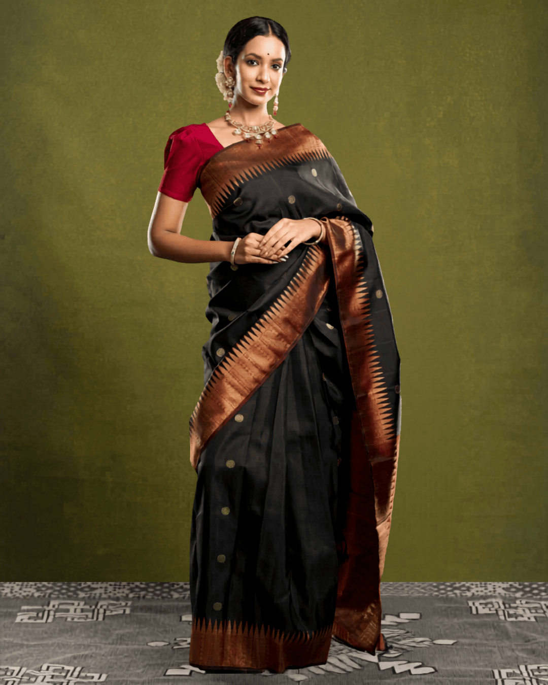 Temple Border Handloom Silk Saree