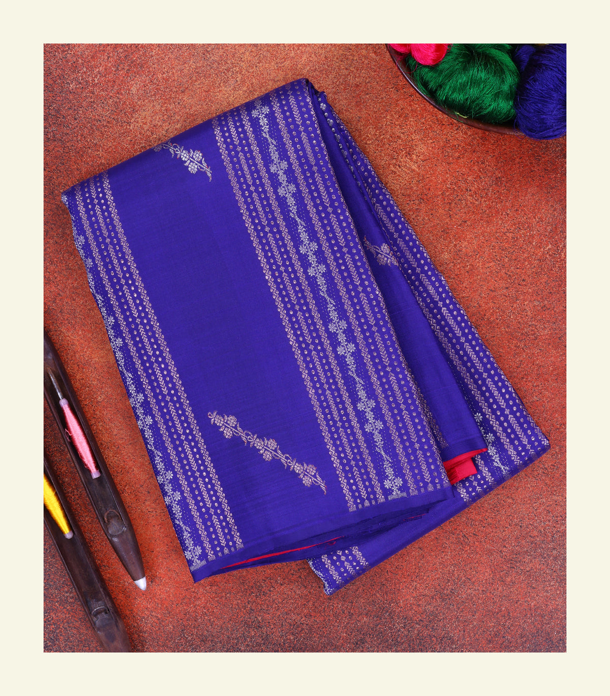 Violet Handloom Silk Saree
