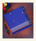 Royal Blue Handloom Cotton Saree