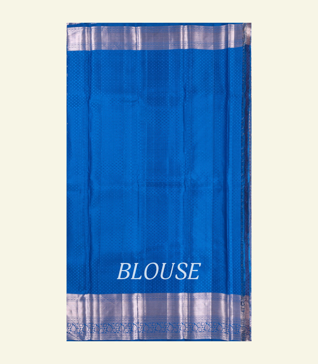 Blue Handloom Silk Saree