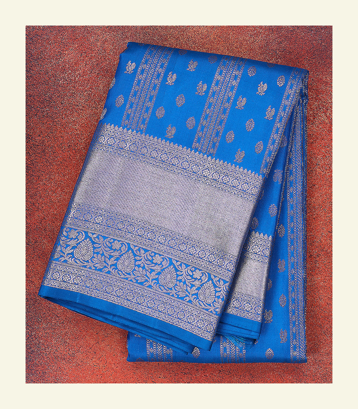 Blue Handloom Silk Saree