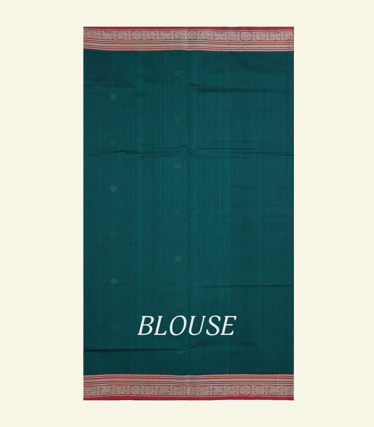 Bottle Green Handloom Cotton Saree