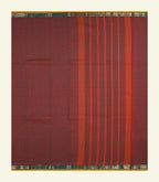 Brown Plain Cotton Saree