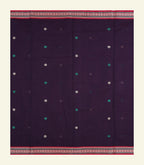 Dark Purple Handloom Cotton Saree