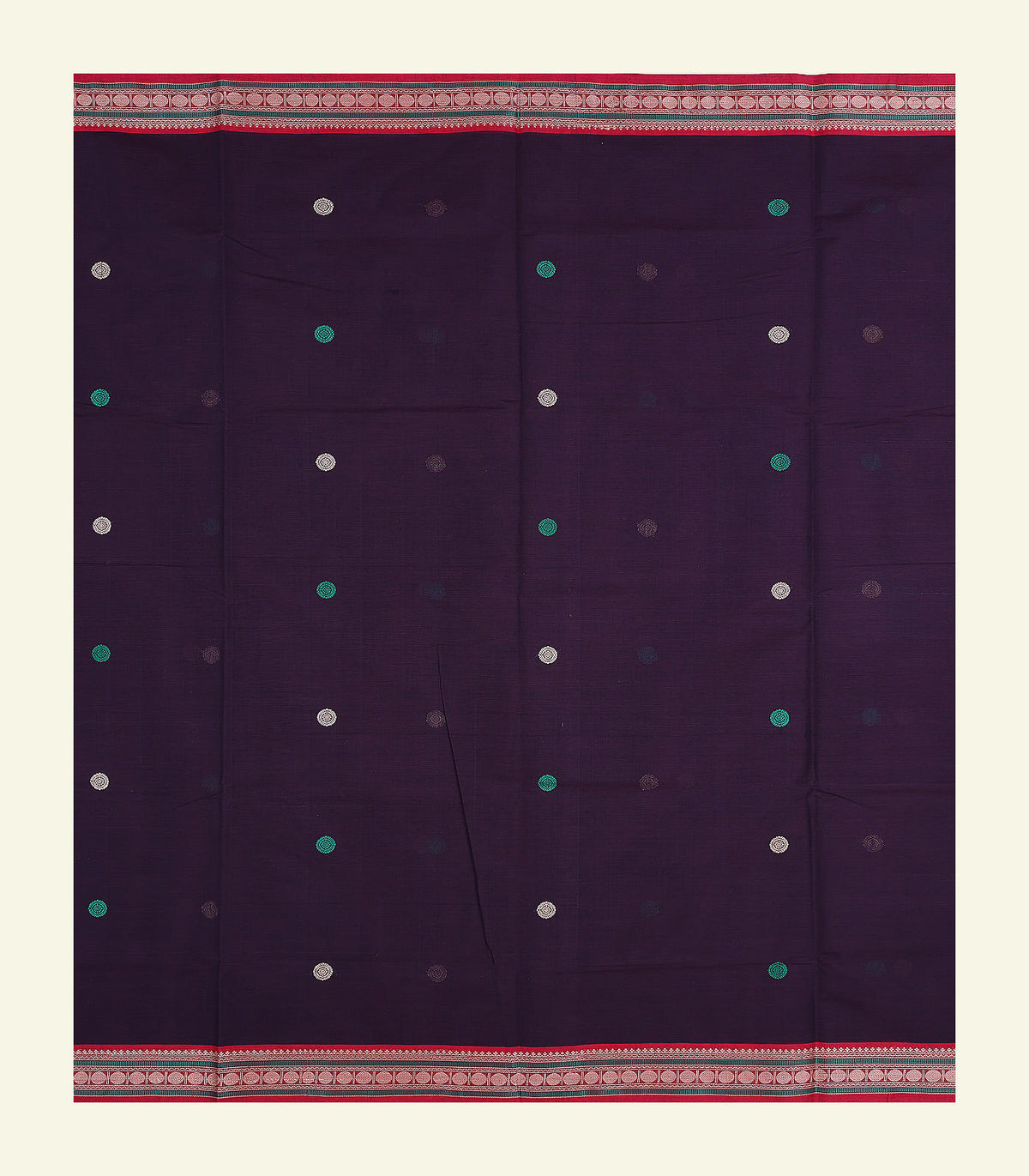 Dark Purple Handloom Cotton Saree