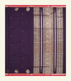 Purple Handloom Cotton Saree