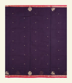 Purple Handloom Cotton Saree