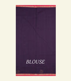 Purple Handloom Cotton Saree