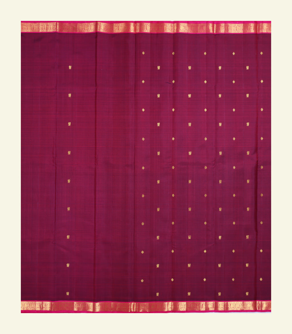 Maroon Handloom Silk Saree
