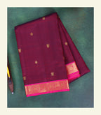 Maroon Handloom Silk Saree