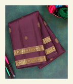 Maroon Handloom Silk Saree