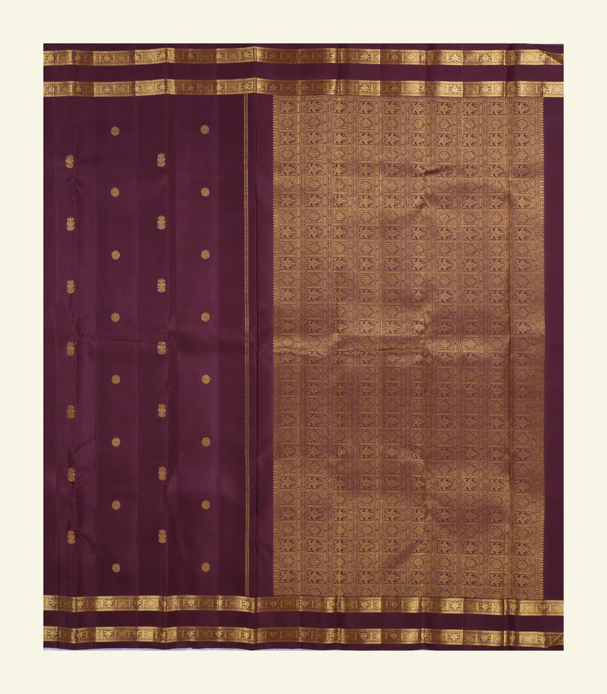 Maroon Handloom Silk Saree