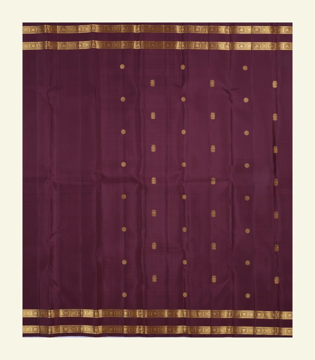 Maroon Handloom Silk Saree