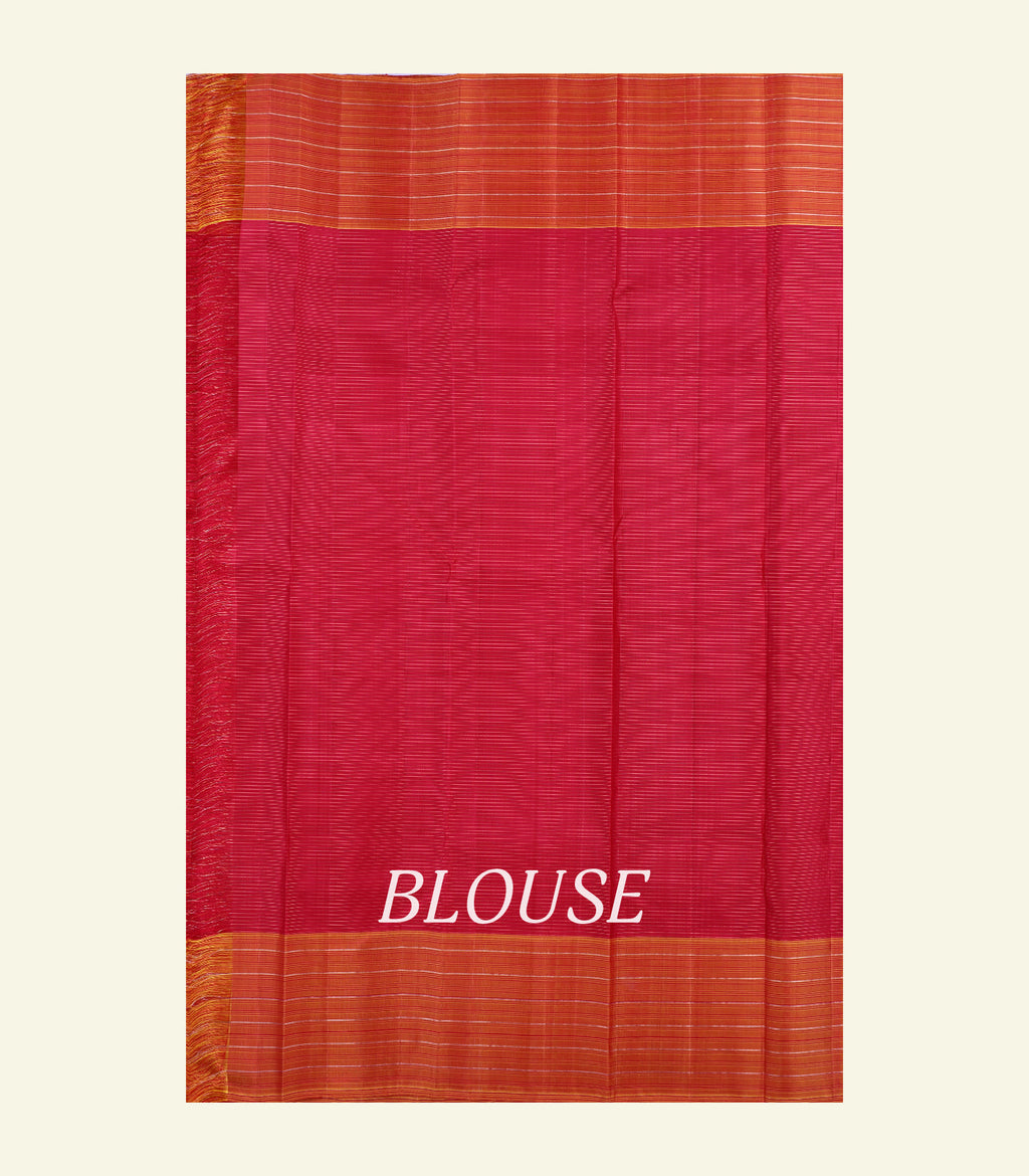 Checkered Zari Handloom Silk Saree