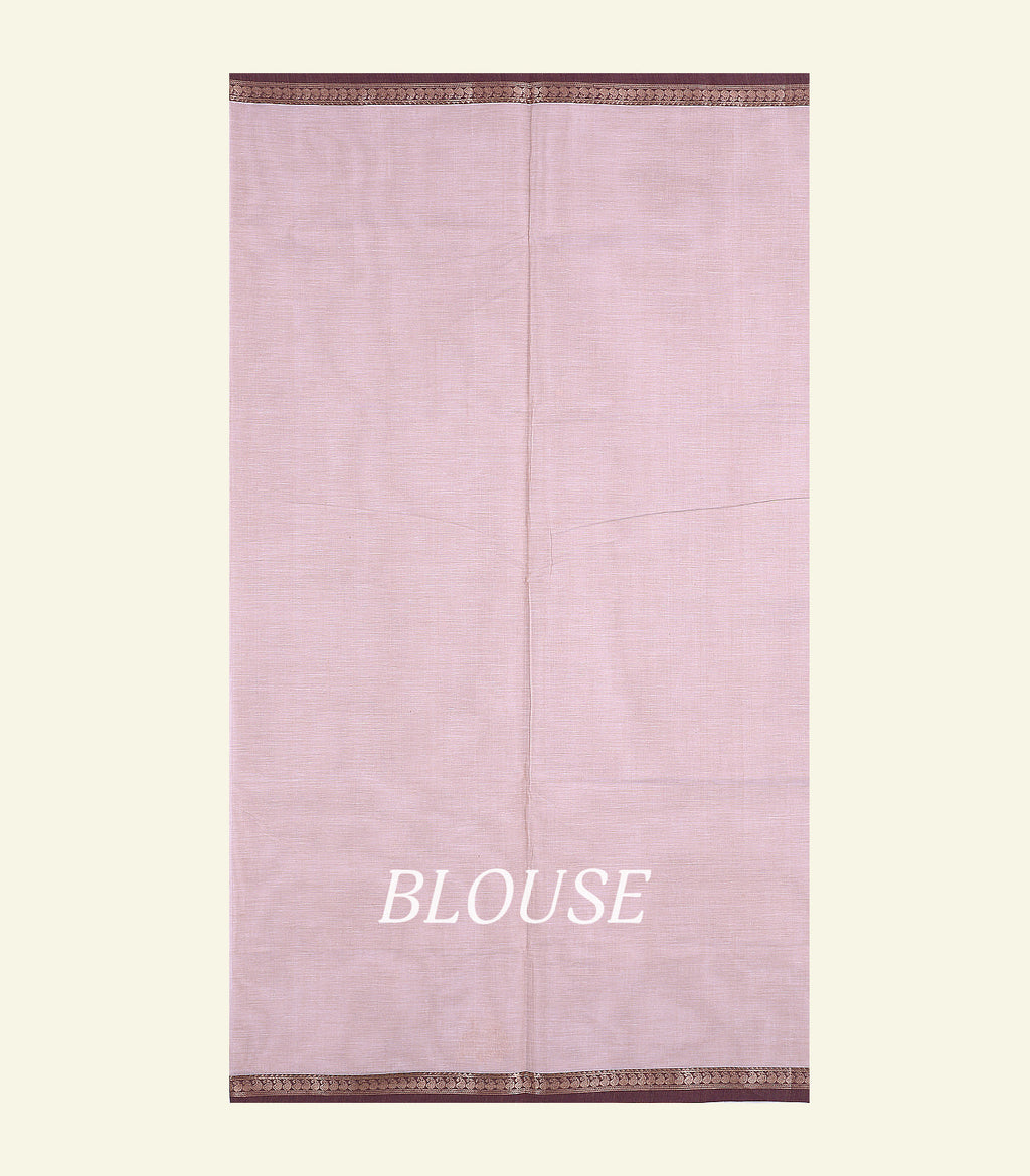 Blush Pink Handloom Cotton Saree