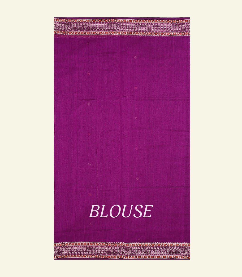 Magenta Handloom Cotton Saree