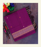 Magenta Handloom Cotton Saree