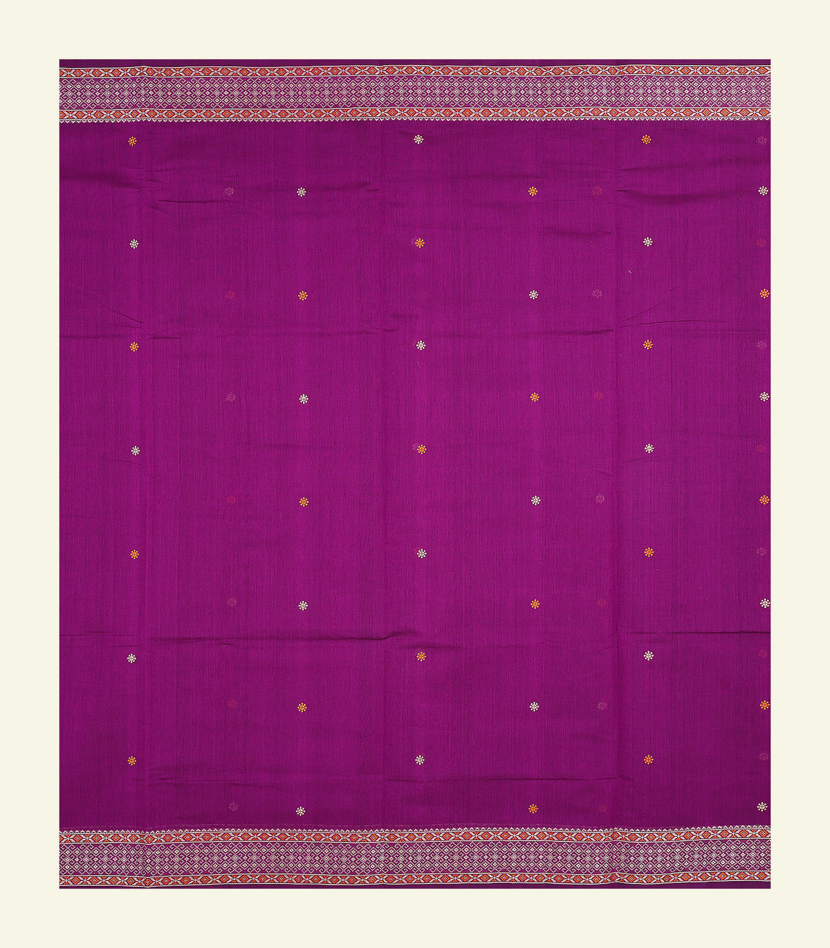 Magenta Handloom Cotton Saree