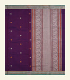 Deep Purple Handloom Cotton Saree
