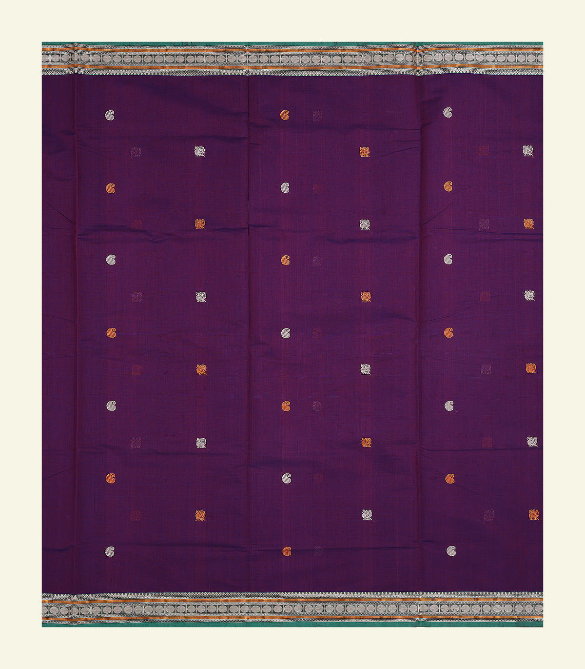 Deep Purple Handloom Cotton Saree