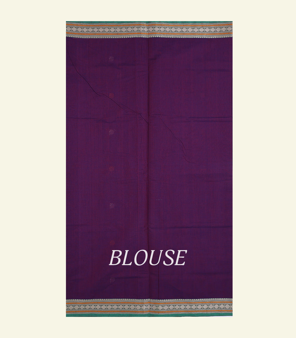 Deep Purple Handloom Cotton Saree