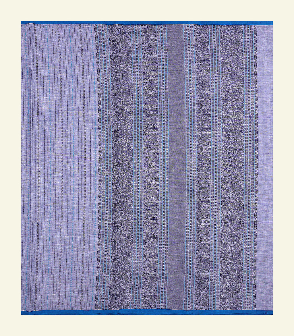 Grey Handloom Cotton Saree
