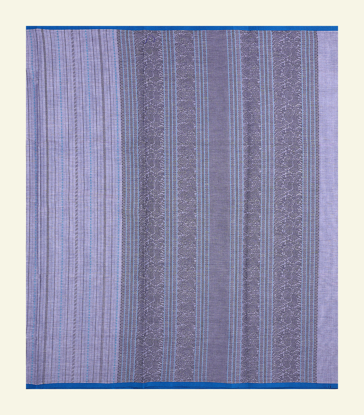 Grey Handloom Cotton Saree