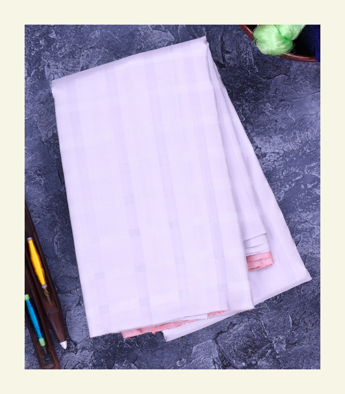 Checkered Handloom Silk Saree