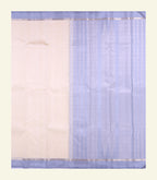 White Checkered Handloom Silk Saree