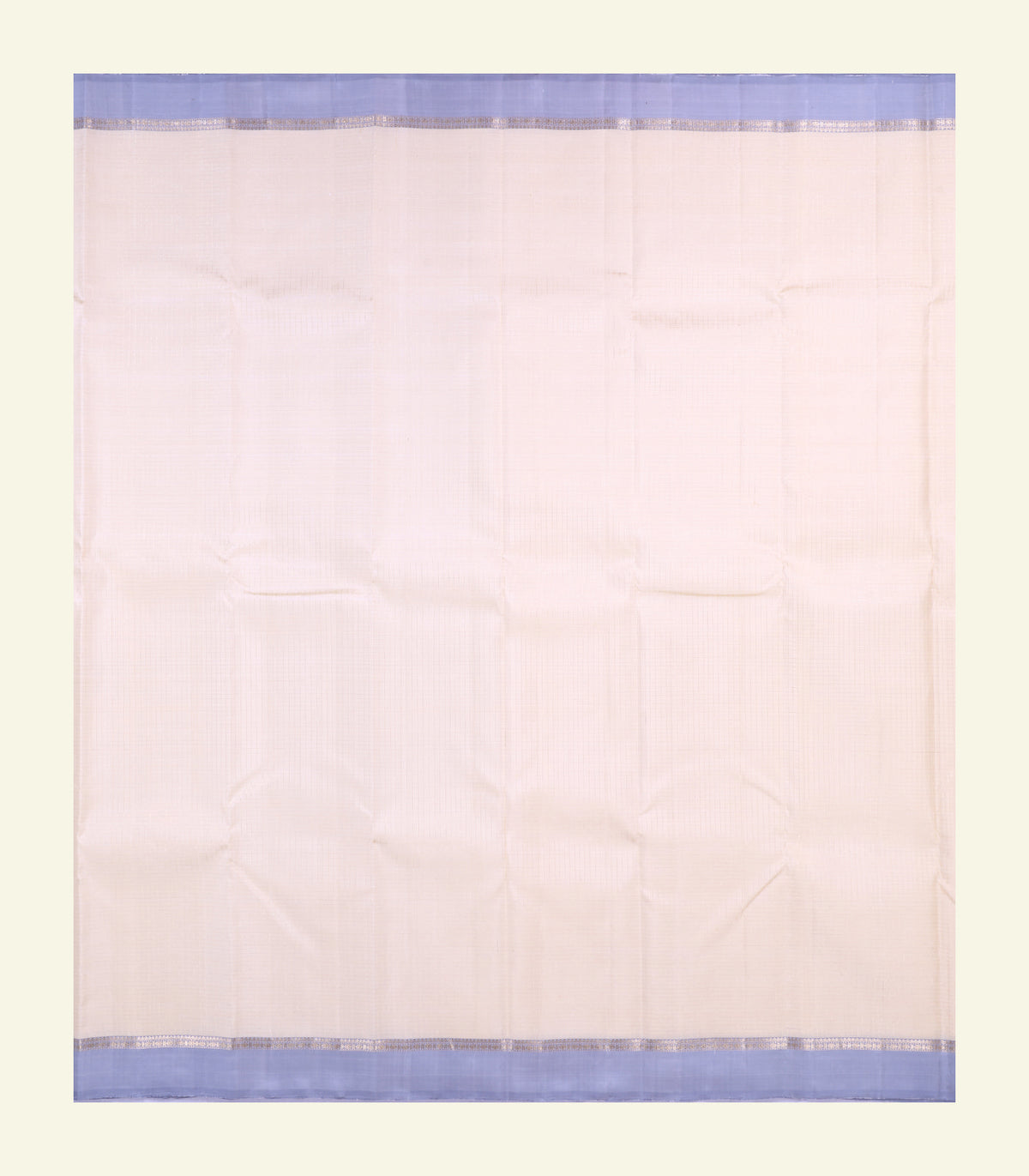 White Checkered Handloom Silk Saree