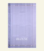 White Checkered Handloom Silk Saree