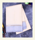 White Checkered Handloom Silk Saree