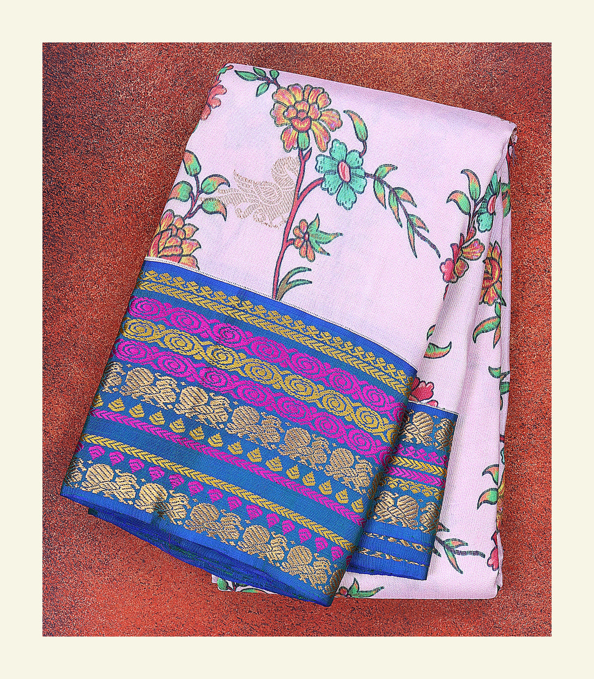 Printed Floral Handloom Silk saree