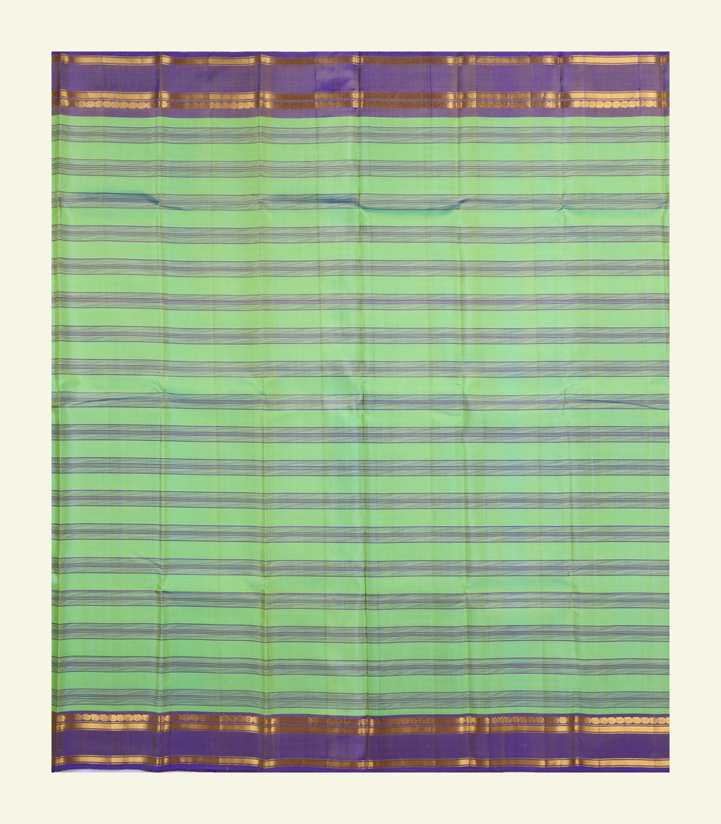 Green Striped Silk Saree