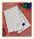 Light Green Checkered Handloom Silk Saree
