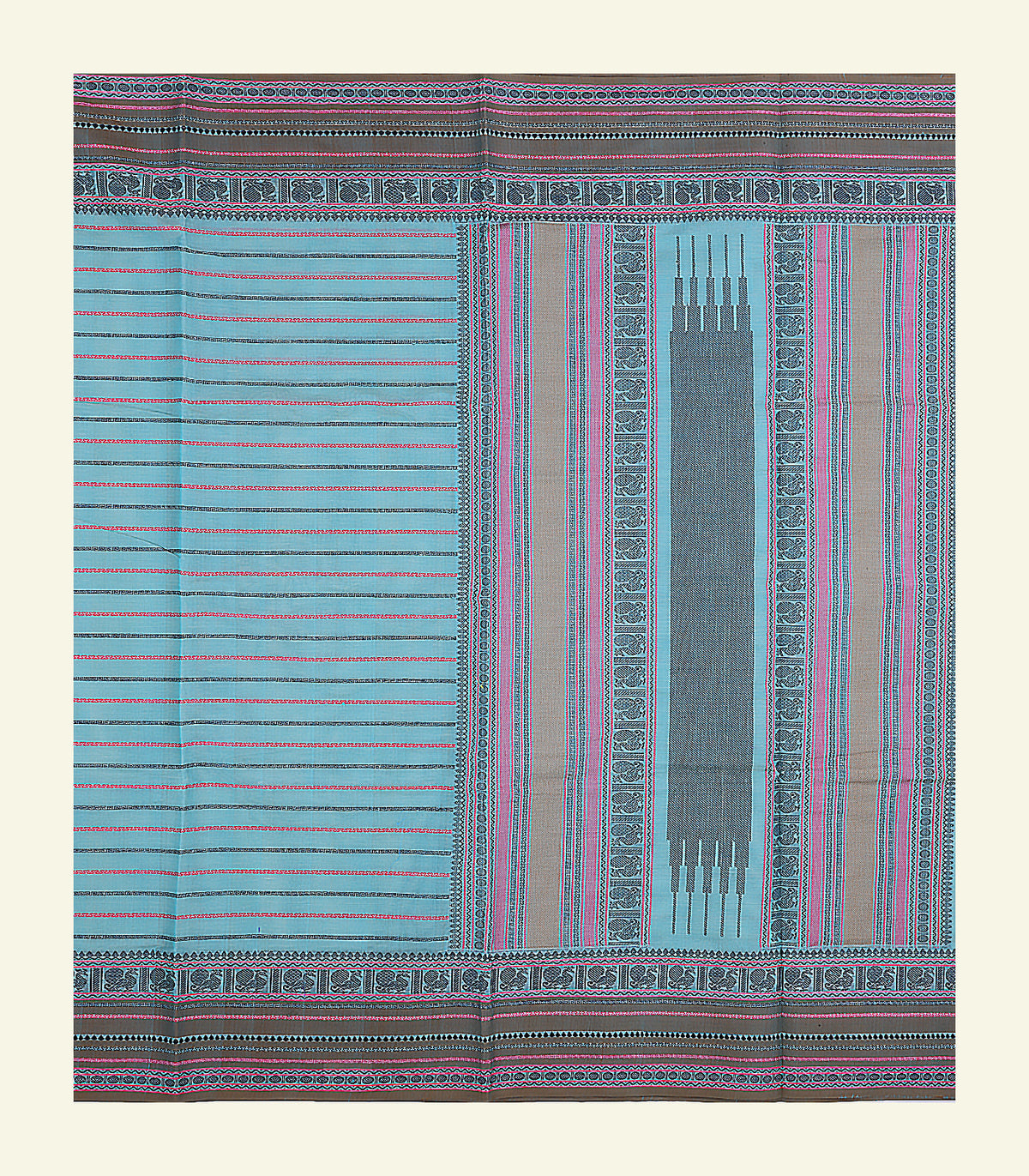 Powder Blue Velthari Cotton Saree