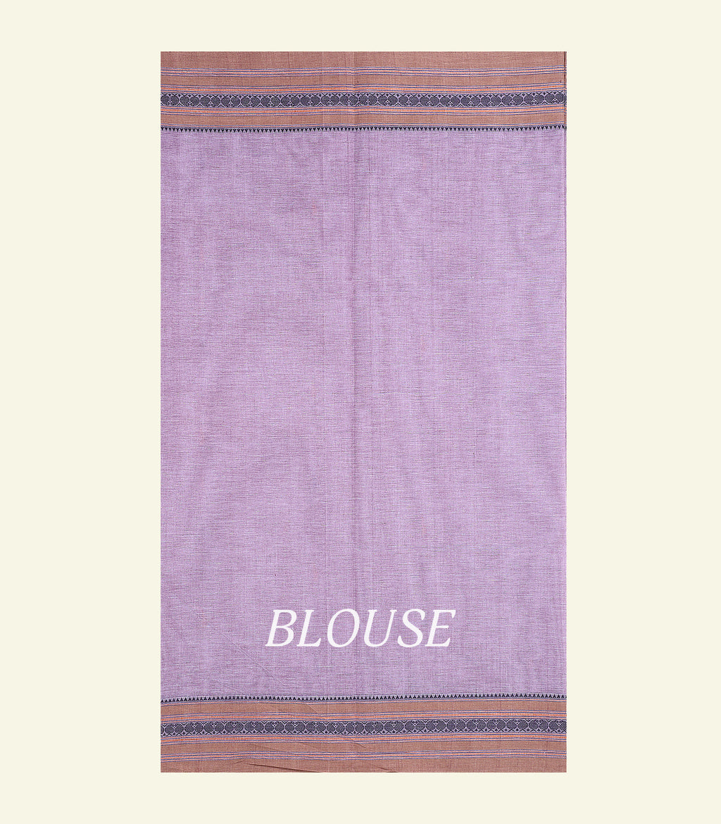 Lavender Handloom Cotton Saree