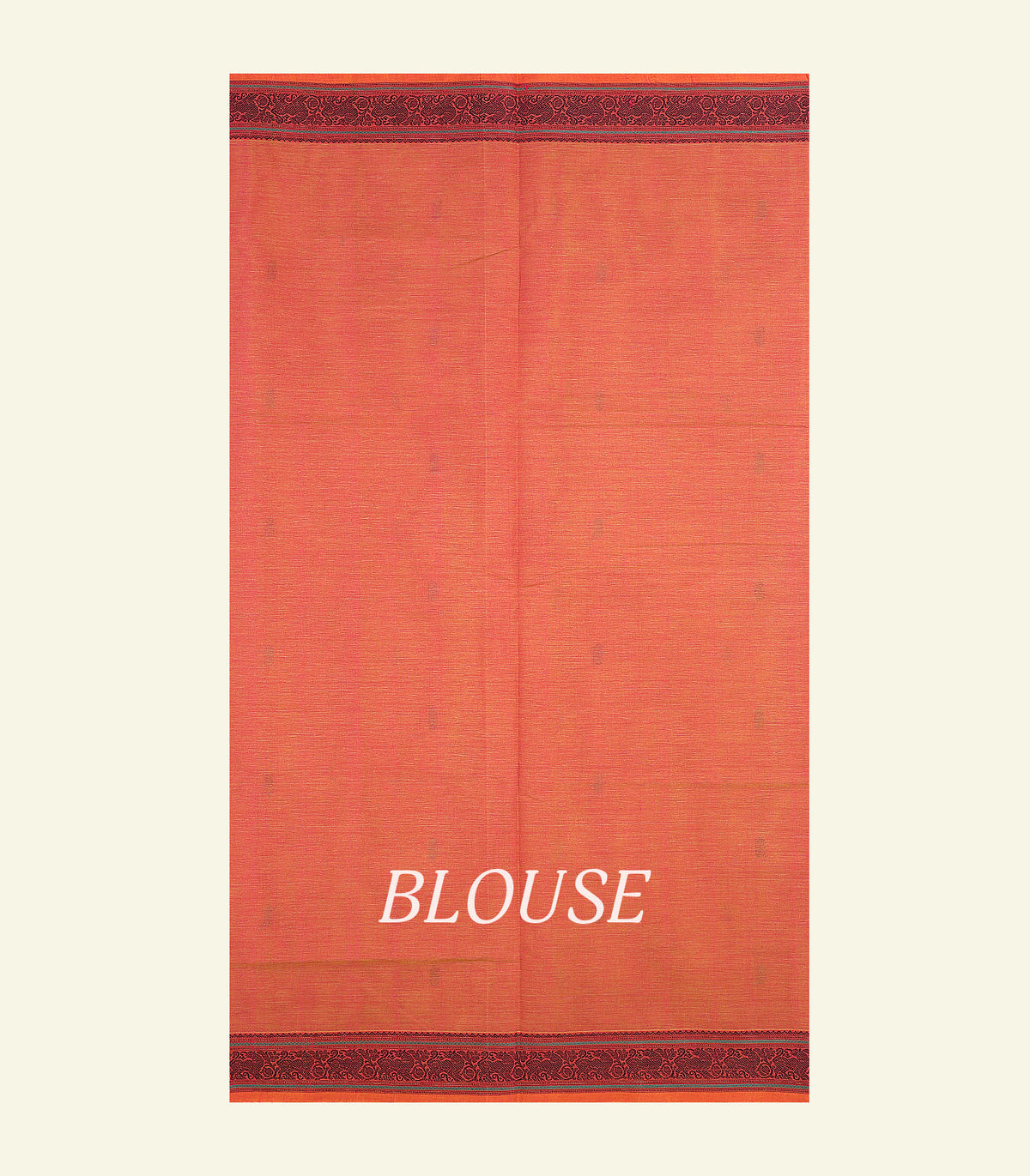 Orange Handloom Cotton Saree