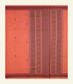 Orange Handloom Cotton Saree