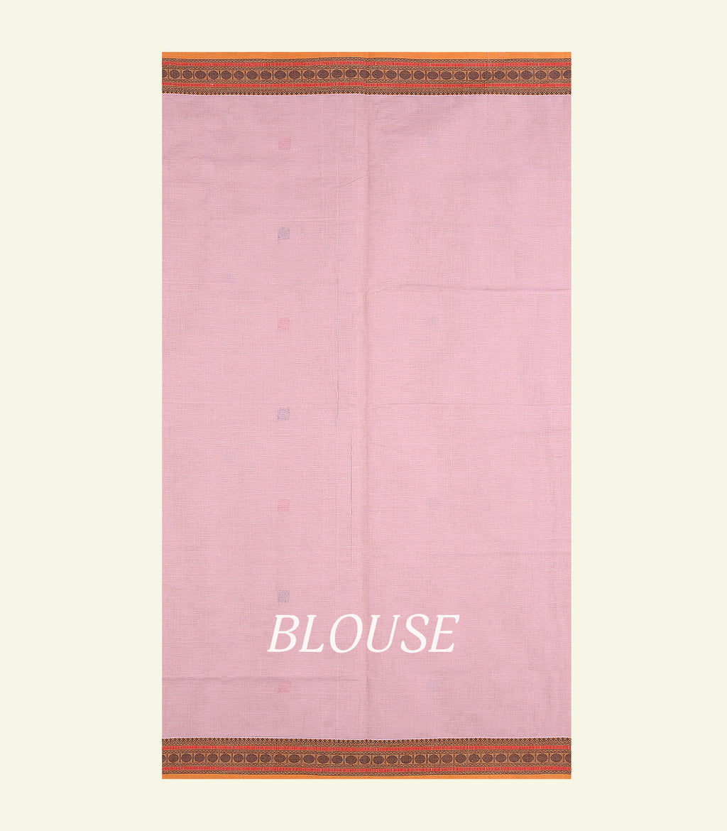Light Pink Handloom Cotton Saree