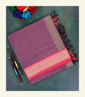 Purple Silk Cotton Saree