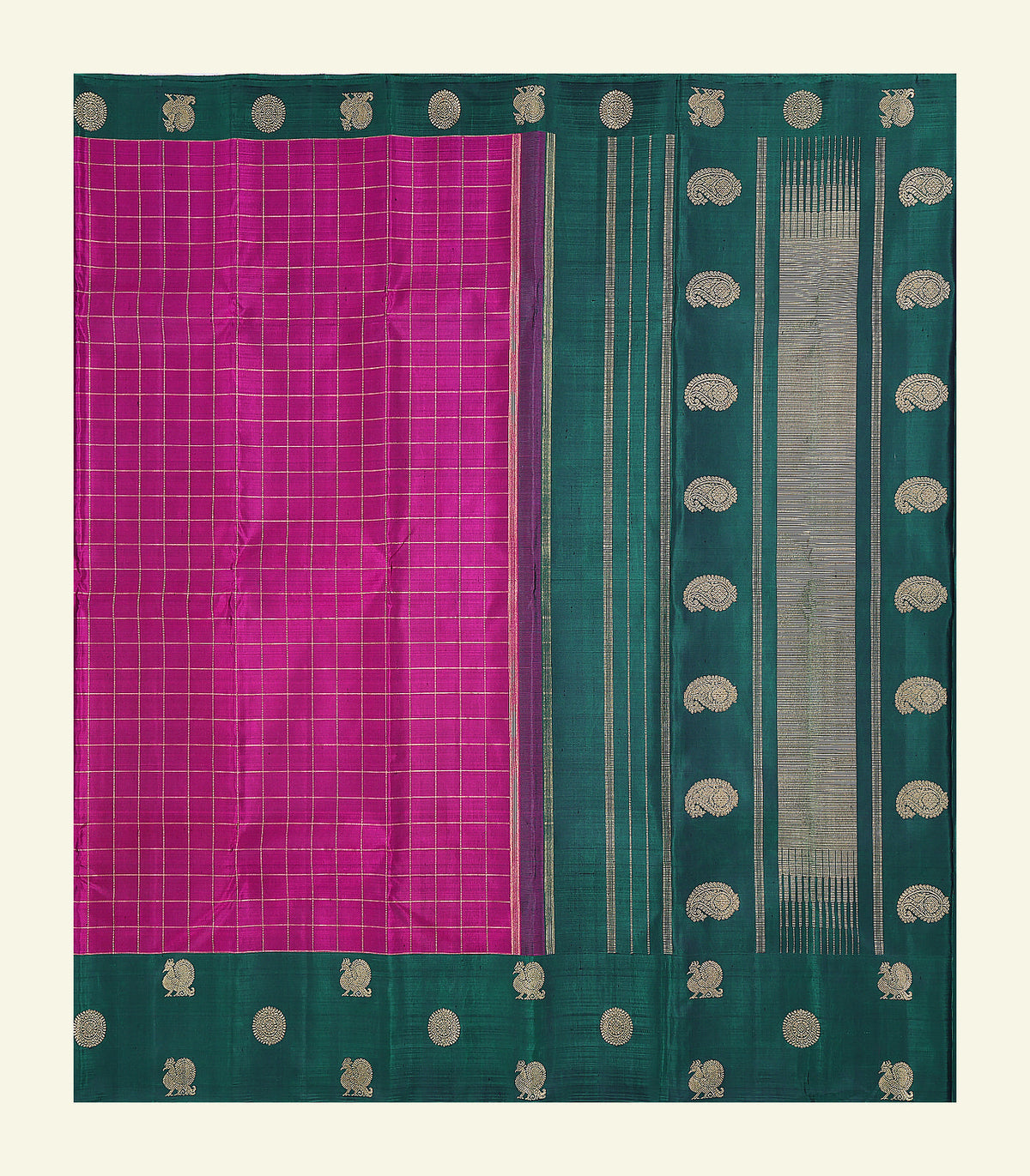 Magenta Handloom Silk Saree
