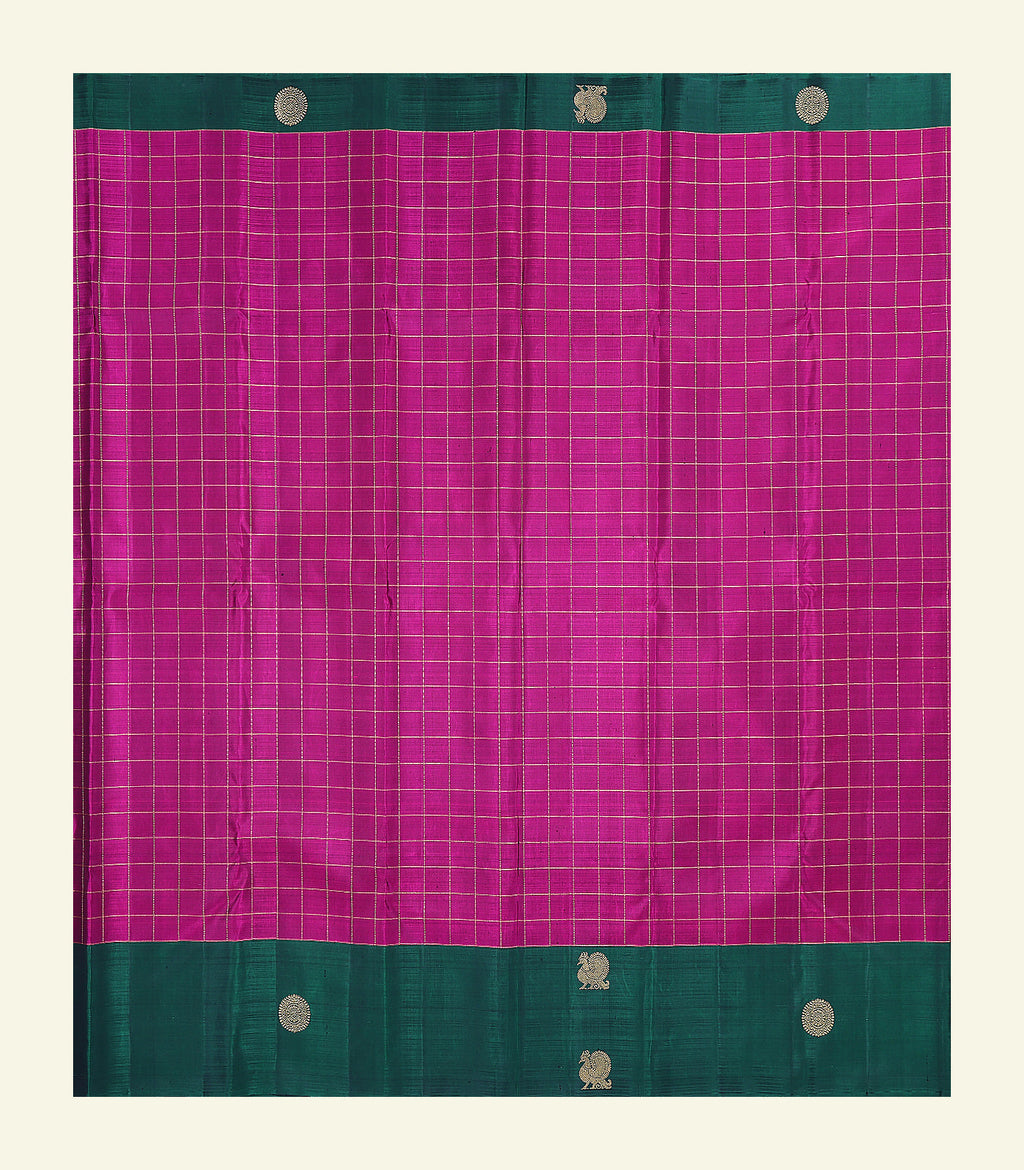 Magenta Handloom Silk Saree