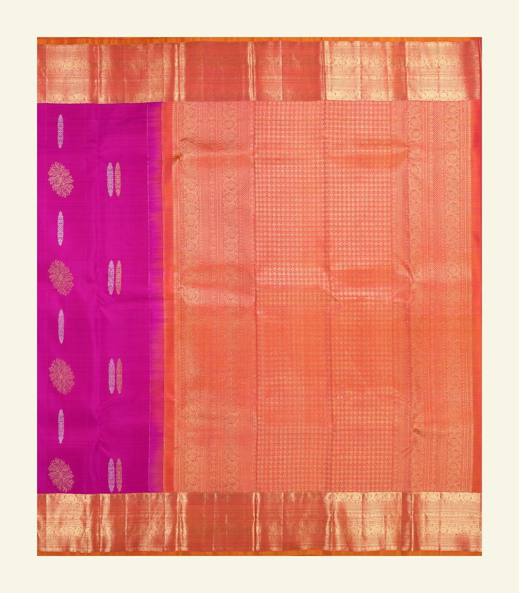 Magenta Handloom Silk Saree